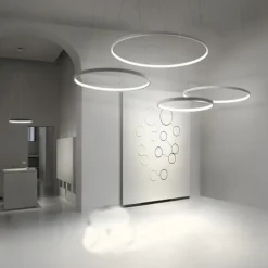 40 60 80 cm Dimmable LED Pendant Lights Circle Design Aluminum Silica gel Modern Style Classic Circle Black Contemporary Modern 220-240V 110-240 V
