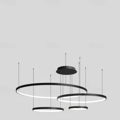 40 60 80 cm Dimmable LED Pendant Lights Circle Design Aluminum Silica gel Modern Style Classic Circle Black Contemporary Modern 220-240V 110-240 V