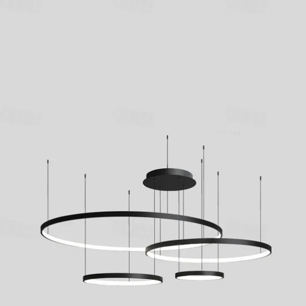 40 60 80 cm Dimmable LED Pendant Lights Circle Design Aluminum Silica gel Modern Style Classic Circle Black Contemporary Modern 220-240V 110-240 V