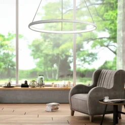 60 80 cm LED Pendant Light Circle Design Unique Design Metal Painted Finishes Contemporary Modern 110-120V 220-240V ONLY DIMMABLE WITH REMOTE CONTROL