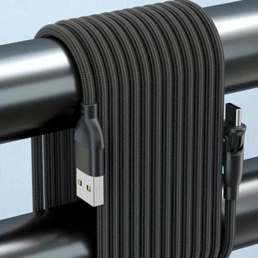180 Elbow Data Cable Rotating Charging Cable QC3.0 Fast Charging Protocol 3A5A Current Suitable For Type-C Android Phones