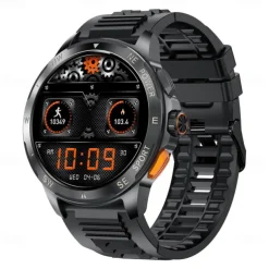696 AK77 Smart Watch 1.43 inch Smart Band Fitness Bracelet Bluetooth Pedometer Call Reminder Sleep Tracker Compatible with Android iOS Women Men Hands-Free Calls Message Reminder Camera Control IP 67