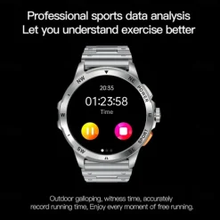 696 AK77 Smart Watch 1.43 inch Smart Band Fitness Bracelet Bluetooth Pedometer Call Reminder Sleep Tracker Compatible with Android iOS Women Men Hands-Free Calls Message Reminder Camera Control IP 67