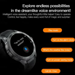 696 AK77 Smart Watch 1.43 inch Smart Band Fitness Bracelet Bluetooth Pedometer Call Reminder Sleep Tracker Compatible with Android iOS Women Men Hands-Free Calls Message Reminder Camera Control IP 67