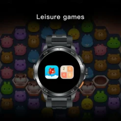 696 AK77 Smart Watch 1.43 inch Smart Band Fitness Bracelet Bluetooth Pedometer Call Reminder Sleep Tracker Compatible with Android iOS Women Men Hands-Free Calls Message Reminder Camera Control IP 67