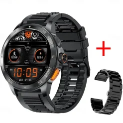 696 AK77 Smart Watch 1.43 inch Smart Band Fitness Bracelet Bluetooth Pedometer Call Reminder Sleep Tracker Compatible with Android iOS Women Men Hands-Free Calls Message Reminder Camera Control IP 67