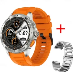 696 AK77 Smart Watch 1.43 inch Smart Band Fitness Bracelet Bluetooth Pedometer Call Reminder Sleep Tracker Compatible with Android iOS Women Men Hands-Free Calls Message Reminder Camera Control IP 67