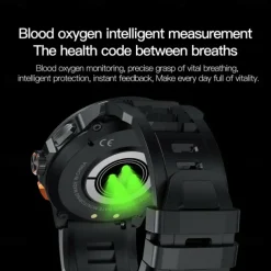 696 AK77 Smart Watch 1.43 inch Smart Band Fitness Bracelet Bluetooth Pedometer Call Reminder Sleep Tracker Compatible with Android iOS Women Men Hands-Free Calls Message Reminder Camera Control IP 67