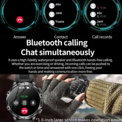 696 AK75 Smart Watch 1.85 inch Smart Band Fitness Bracelet Bluetooth Pedometer Call Reminder Sleep Tracker Compatible with Android iOS Men Hands-Free Calls Message Reminder Step Tracker IPX-0 52mm