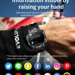 696 AK75 Smart Watch 1.85 inch Smart Band Fitness Bracelet Bluetooth Pedometer Call Reminder Sleep Tracker Compatible with Android iOS Men Hands-Free Calls Message Reminder Step Tracker IPX-0 52mm