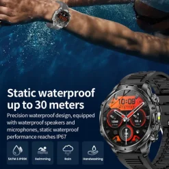 696 AK75 Smart Watch 1.85 inch Smart Band Fitness Bracelet Bluetooth Pedometer Call Reminder Sleep Tracker Compatible with Android iOS Men Hands-Free Calls Message Reminder Step Tracker IPX-0 52mm
