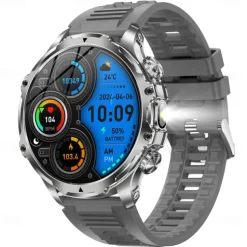 696 AK75 Smart Watch 1.85 inch Smart Band Fitness Bracelet Bluetooth Pedometer Call Reminder Sleep Tracker Compatible with Android iOS Men Hands-Free Calls Message Reminder Step Tracker IPX-0 52mm