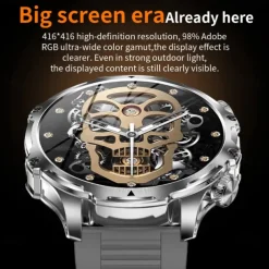 696 AK75 Smart Watch 1.85 inch Smart Band Fitness Bracelet Bluetooth Pedometer Call Reminder Sleep Tracker Compatible with Android iOS Men Hands-Free Calls Message Reminder Step Tracker IPX-0 52mm