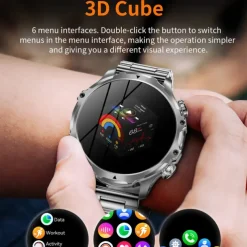 696 AK75 Smart Watch 1.85 inch Smart Band Fitness Bracelet Bluetooth Pedometer Call Reminder Sleep Tracker Compatible with Android iOS Men Hands-Free Calls Message Reminder Step Tracker IPX-0 52mm