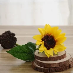 6 Branches Sunflower Artificial Flowers Home Decoration Wedding Supply 8X22cm/3X9