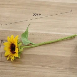 6 Branches Sunflower Artificial Flowers Home Decoration Wedding Supply 8X22cm/3X9