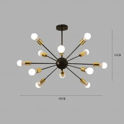 12 Bulbs 80 cm Chandelier Metal Sputnik Painted Finishes Contemporary Artistic 110-120V 220-240V