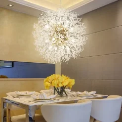 16 Bulbs 60 cm Crystal Pendant Light Metal Globe Electroplated Chic & Modern Globe 110-120V 220-240V