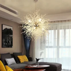 12 Bulbs 70 cm Mini Style / Eye Protection / Creative Chandelier Metal Circle Chrome / Electroplated Modern 110-120V / 220-240V