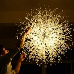 12 Bulbs 70 cm Mini Style / Eye Protection / Creative Chandelier Metal Circle Chrome / Electroplated Modern 110-120V / 220-240V