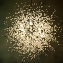 12 Bulbs 70 cm Mini Style / Eye Protection / Creative Chandelier Metal Circle Chrome / Electroplated Modern 110-120V / 220-240V