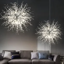 12 Bulbs 70 cm Mini Style / Eye Protection / Creative Chandelier Metal Circle Chrome / Electroplated Modern 110-120V / 220-240V