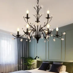 12 Bulbs 112 cm Mini Style Chandelier Metal Painted Finishes Retro / Traditional / Classic 110-120V / 220-240V