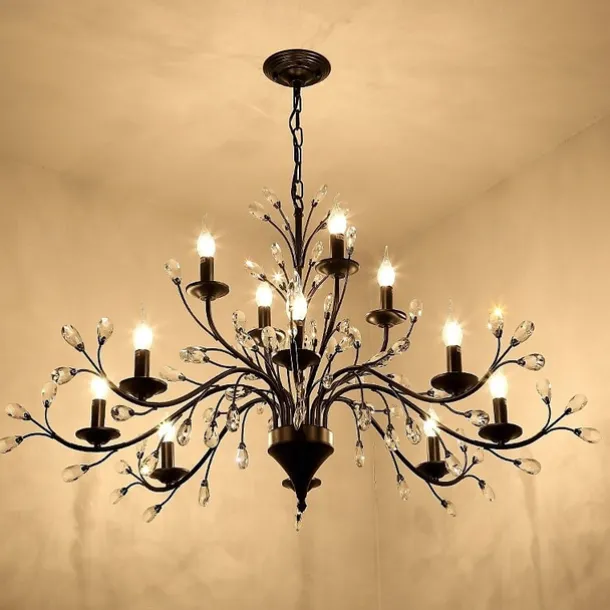 12 Bulbs 112 cm Mini Style Chandelier Metal Painted Finishes Retro / Traditional / Classic 110-120V / 220-240V