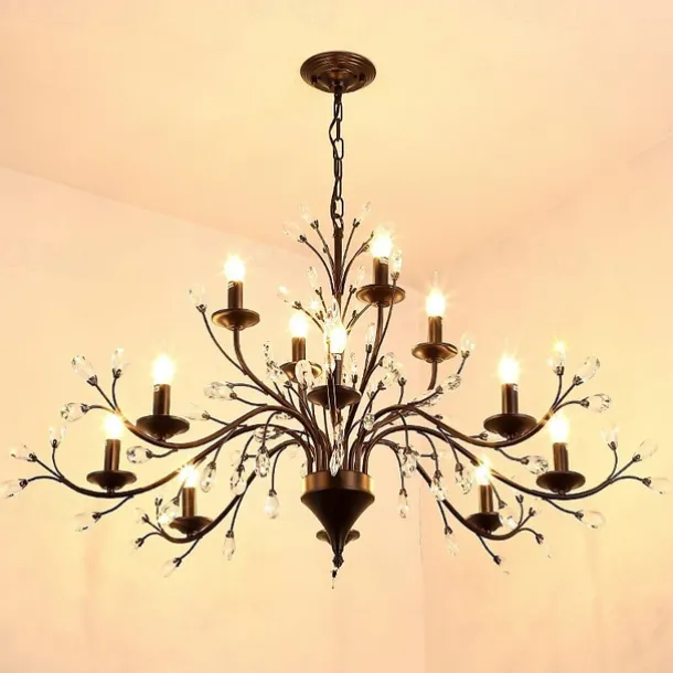 12 Bulbs 112 cm Mini Style Chandelier Metal Painted Finishes Retro / Traditional / Classic 110-120V / 220-240V