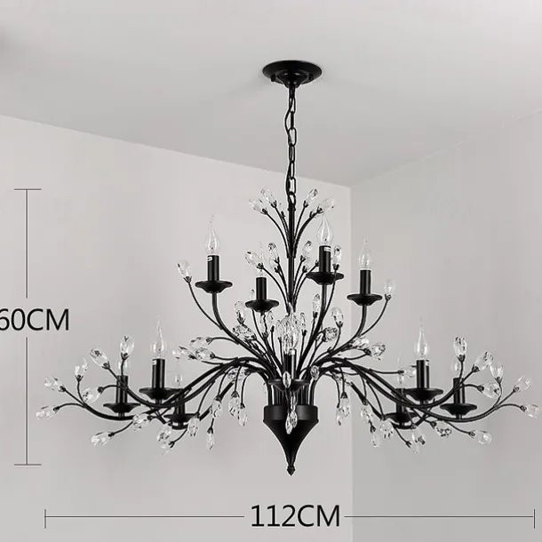 12 Bulbs 112 cm Mini Style Chandelier Metal Painted Finishes Retro / Traditional / Classic 110-120V / 220-240V