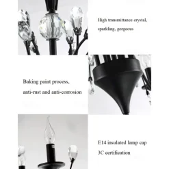 12 Bulbs 112 cm Mini Style Chandelier Metal Painted Finishes Retro / Traditional / Classic 110-120V / 220-240V