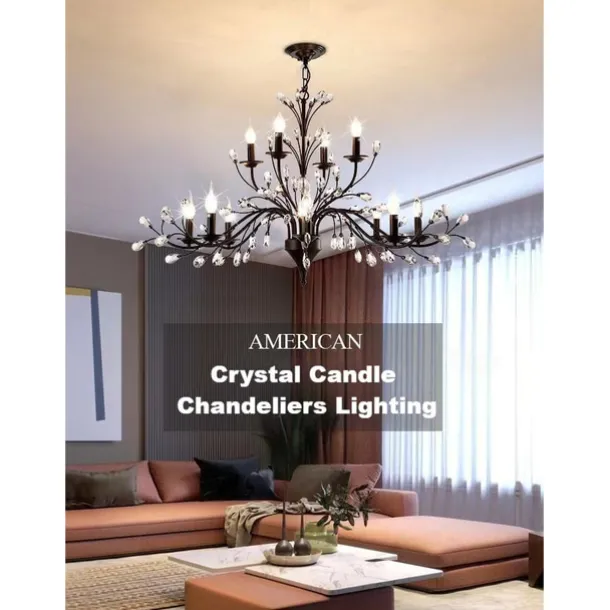 12 Bulbs 112 cm Mini Style Chandelier Metal Painted Finishes Retro / Traditional / Classic 110-120V / 220-240V