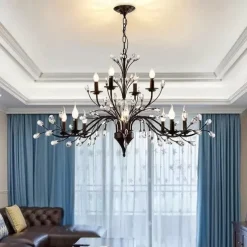 12 Bulbs 112 cm Mini Style Chandelier Metal Painted Finishes Retro / Traditional / Classic 110-120V / 220-240V