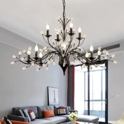 12 Bulbs 112 cm Mini Style Chandelier Metal Painted Finishes Retro / Traditional / Classic 110-120V / 220-240V