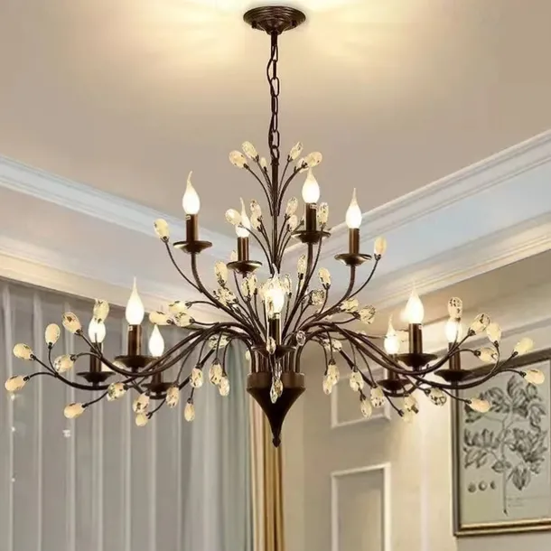 12 Bulbs 112 cm Mini Style Chandelier Metal Painted Finishes Retro / Traditional / Classic 110-120V / 220-240V