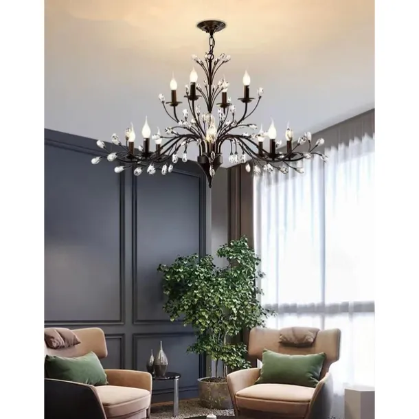 12 Bulbs 112 cm Mini Style Chandelier Metal Painted Finishes Retro / Traditional / Classic 110-120V / 220-240V