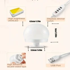 10 Bulbs 3 Colours LED Make Up Mirror Light Bulbs USB Vanity Makeup Mirror Lights Bathroom Dressing Table Lighting Dimmable LED Wall Lamp