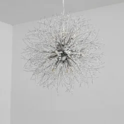 12 Bulbs Modern Electroplated Globe Chandeliers Firework Led Vintage Pendant Lights Living Room Dining Room G9 Bulb Base