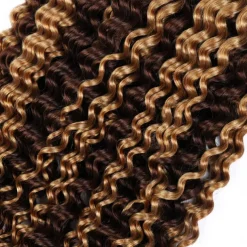 3 Bundle Highlight P4/27 Deep Wave Bulk Human Hair For Braiding Bundles