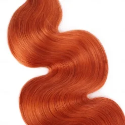 3 Bundle Human Hair Weaves Ginger Color Body Wave Human Hair 12-28 Inches