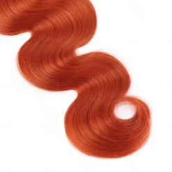 3 Bundle Human Hair Weaves Ginger Color Body Wave Human Hair 12-28 Inches