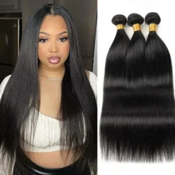 3 Bundles Brazilian Human hair Straight Hair extensions Human hair 8-28inch 300g