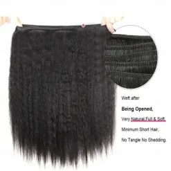 3 Bundles Hair Weaves Brazilian Hair Yaki Straight Human Hair Extensions 8-28 Inch