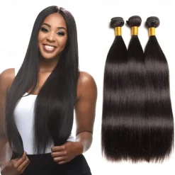 3 Bundles Hair Weaves Brazilian Hair Straight Human Hair Extensions Remy Human Hair 100% Remy Hair Weave Bundles 300 g Natural Color Hair Weaves / Hair Bulk Human Hair Extensions 8-28 inch Natural