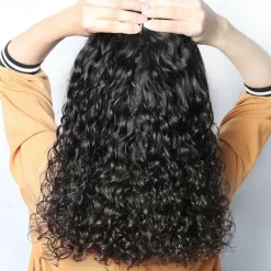 3 Bundles Hair Weaves Brazilian Hair Water Wave Human Hair Extensions Remy Human Hair 100% Remy Hair Weave Bundles 300 g Natural Color Hair Weaves / Hair Bulk Human Hair Extensions 8-28 inch Natural