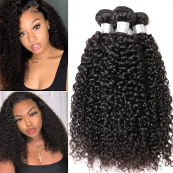 4 Bundles Hair Weaves Brazilian Hair Kinky Curly Human Hair Extensions Remy Human Hair 100% Remy Hair Weave Bundles 400 g Natural Color Hair Weaves / Hair Bulk Human Hair Extensions 8-28 inch Natural