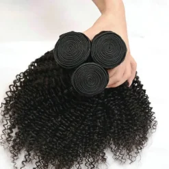 3 Bundles Hair Weaves Indian Hair Kinky Curly Human Hair Extensions Remy Human Hair 100% Remy Hair Weave Bundles 300 g Natural Color Hair Weaves / Hair Bulk Human Hair Extensions 8-28 inch Natural