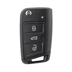 3 buttons Car Key Fob Case for Volkswagen VW MK7 Golf Seat Skoda Octavia car shell with HU66 Blade