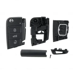 3 buttons Car Key Fob Case for Volkswagen VW MK7 Golf Seat Skoda Octavia car shell with HU66 Blade