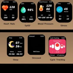 696 C28 Smart Watch 2.02 inch Smart Band Fitness Bracelet Bluetooth Pedometer Call Reminder Sleep Tracker Compatible with Android iOS Men Hands-Free Calls Message Reminder IP 67 42mm Watch Case